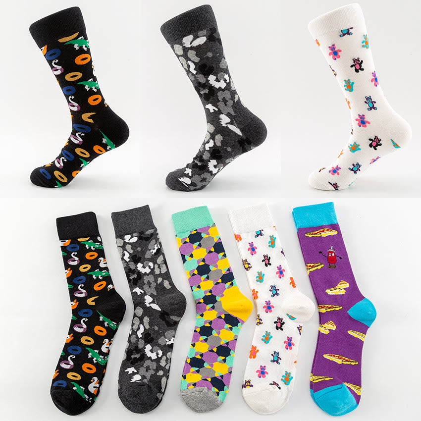 Plus Size Cheesecake Bear Crew Socks(5 Pairs) plusock