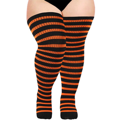 Plus Size Halloween Thigh High Knee Socks