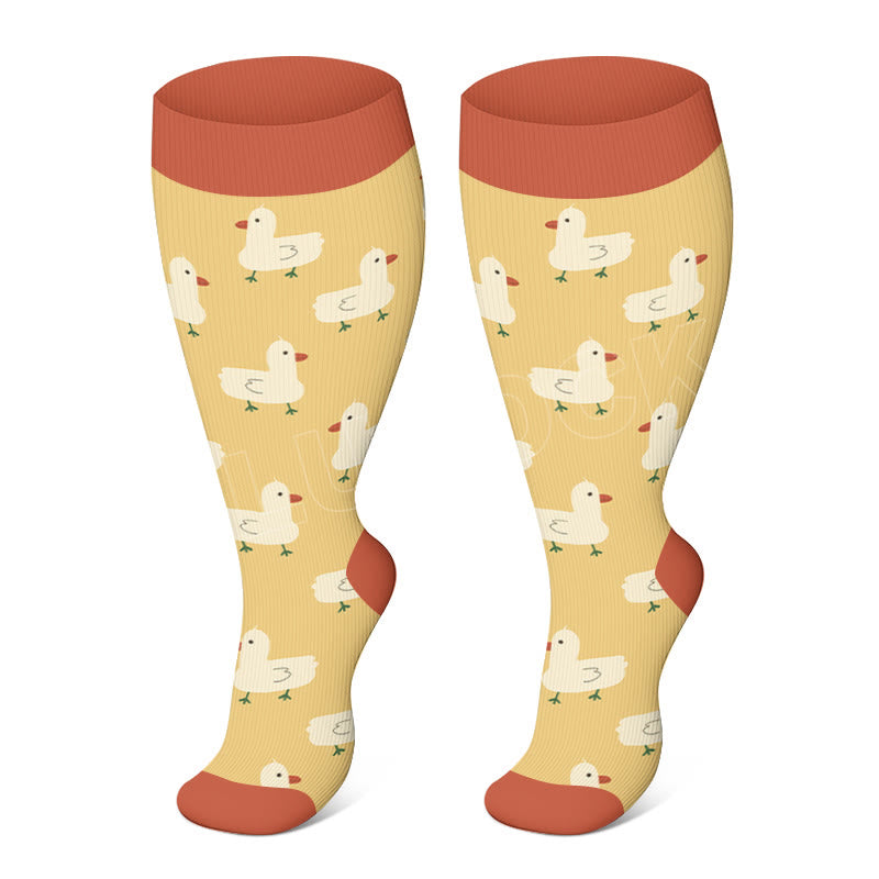 Free Today: Plus Size Farm Animals Compression Socks