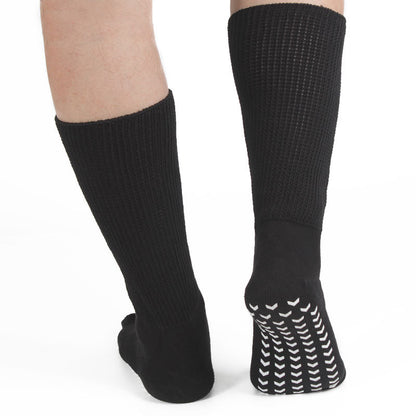 Extra Wide Non Slip Crew Socks