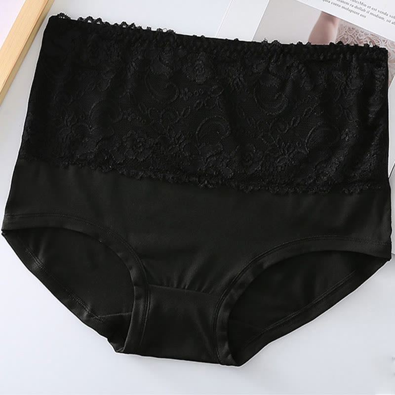 Plus Size High Cut Lace Panty(4 Packs)