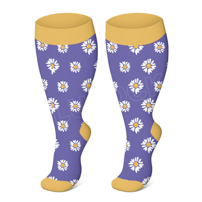 » Plus Size Daisy Compression Socks (100% off)