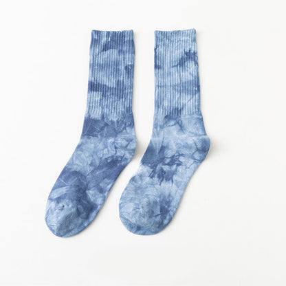 Plus Size Tie-dye Crew Socks(5 Pairs)