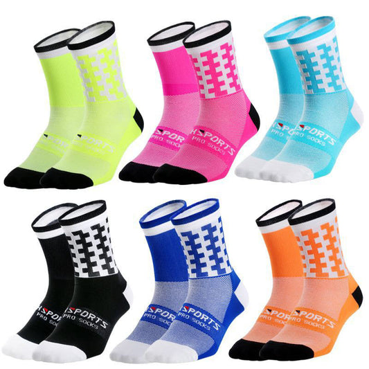 Plus Size Color Matching Quarter Compression Socks(3 Pairs)