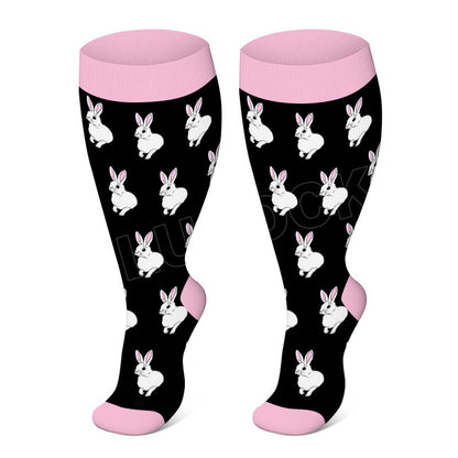 Plus Size Animals Pattern Compression Socks