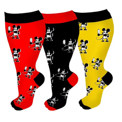 Plus Size Mickey Compression Socks