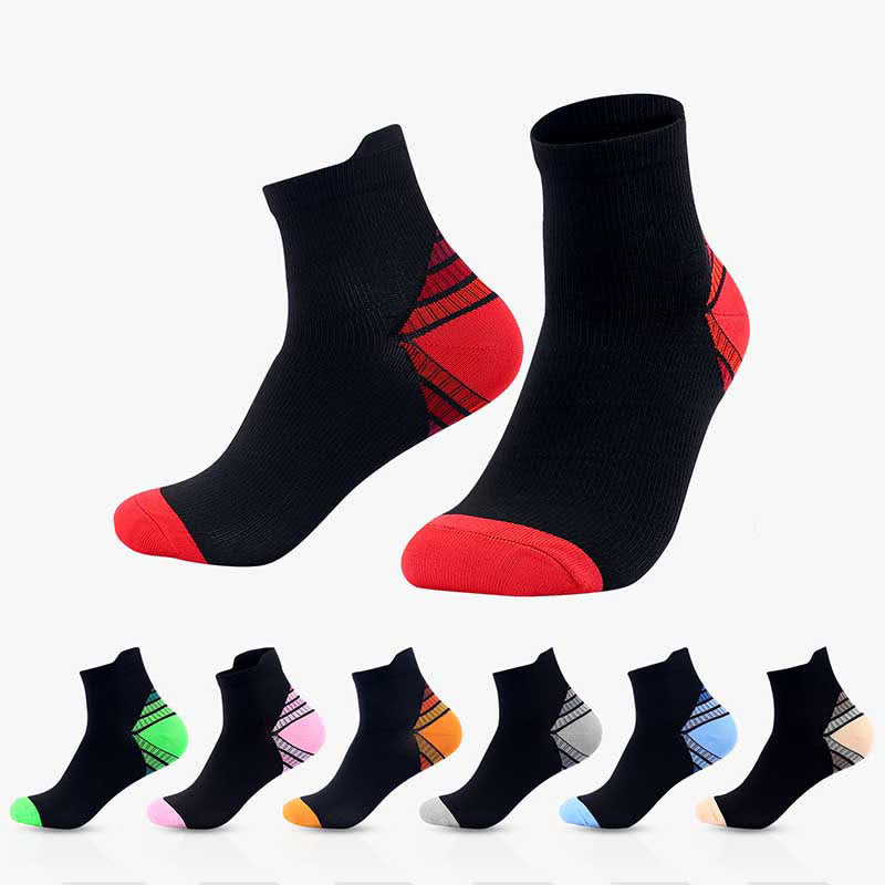 Plus Size Cushioned Athletic Ankle Compression Socks(7 Pairs)