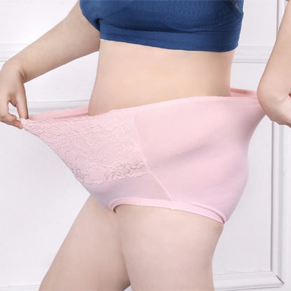 Plus Size High Cut Lace Panty(4 Packs)