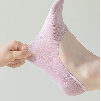 Plus Size Summer Ice Silk No Show Socks(6 Pairs)