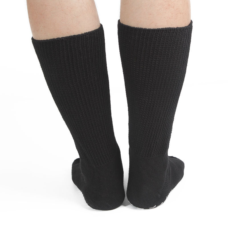 Extra Wide Non Slip Crew Socks