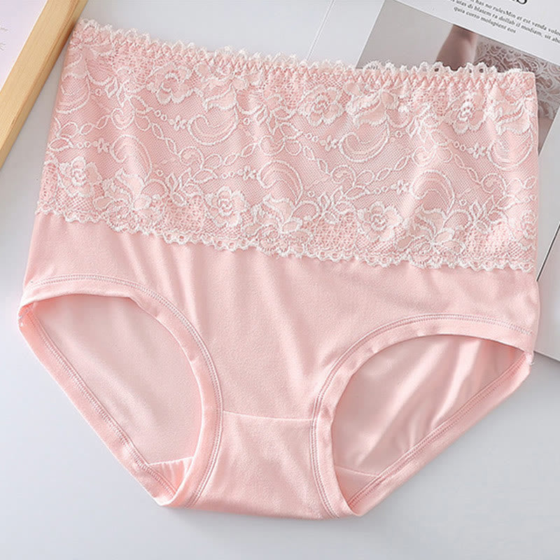 Plus Size High Cut Lace Panty(4 Packs)