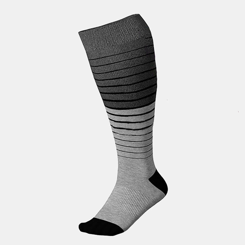 Plus Size Color Block Striped Compression Socks(3 Pairs)