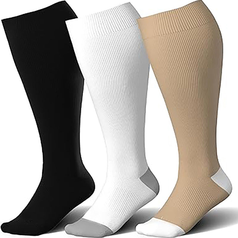 Plus Size Sport Elastic Compression Socks(3 Pairs)