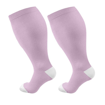 Plus Size Purple Heart Dot Compression Socks