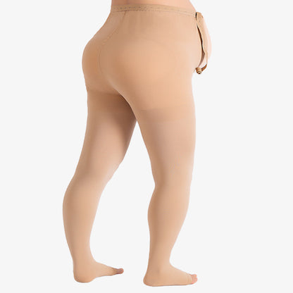 Plus Size Medical Footless Pregnancy Compression Tights(15-20mmhg)