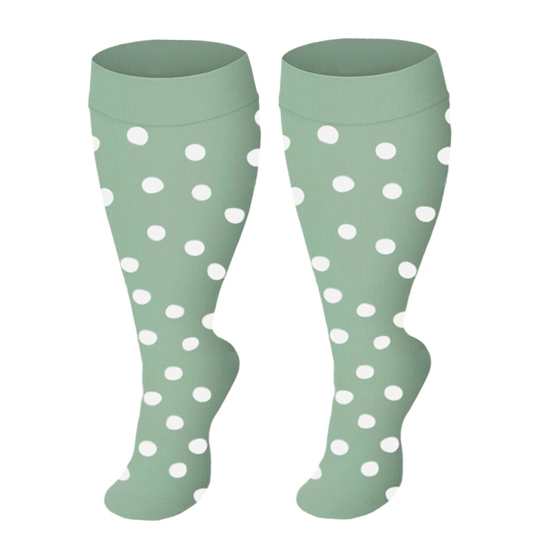 Plus Size Green Series Compression Socks(3 Pairs)