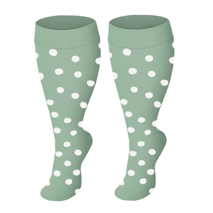 Plus Size Green Series Compression Socks(3 Pairs)