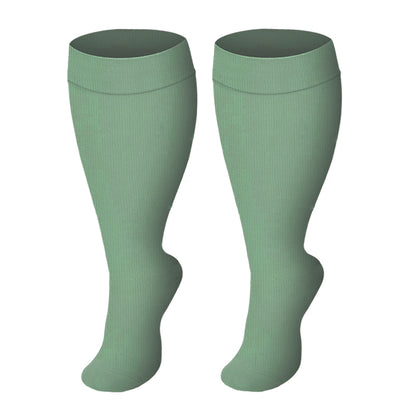 Plus Size Green Series Compression Socks(3 Pairs)