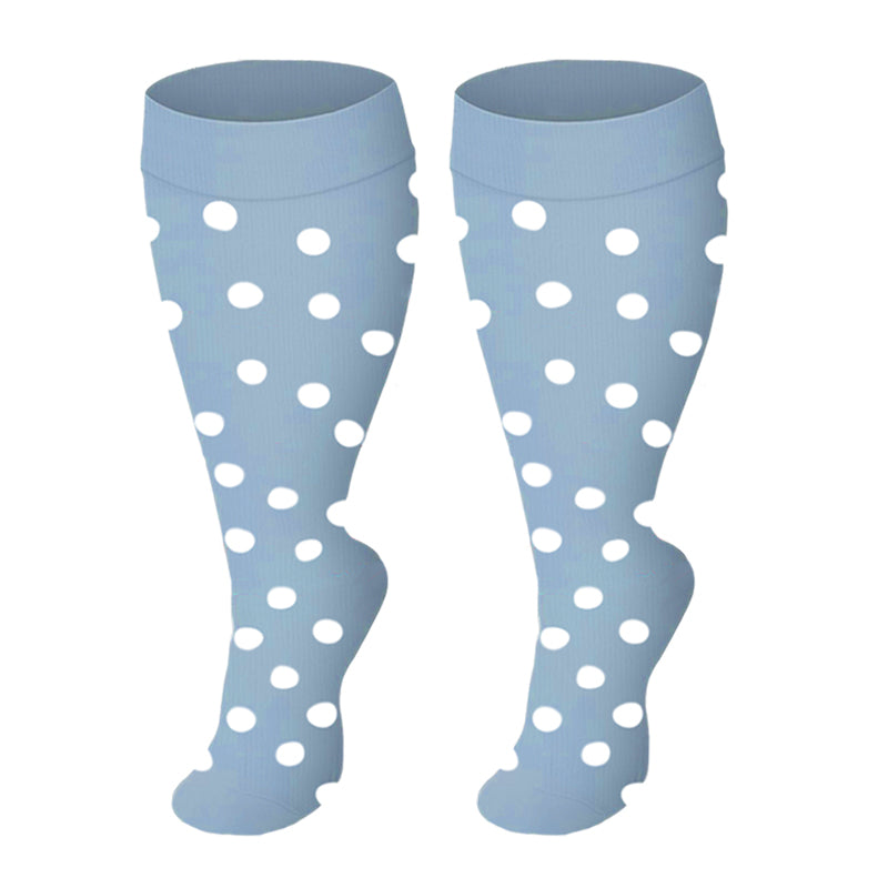 Plus Size Blue Series Compression Socks(3 Pairs)