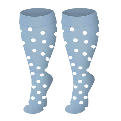 Plus Size Blue Series Compression Socks(3 Pairs)