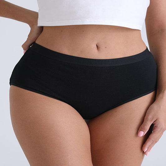 Plus Size High Waist Cotton Panty(6 Packs)