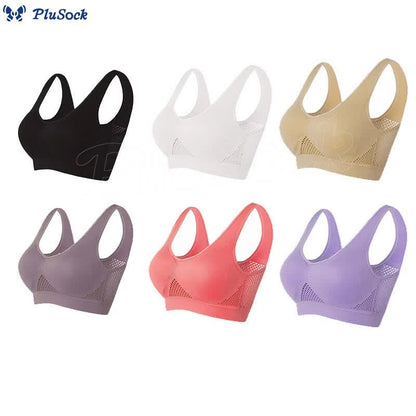 Plus Size Mesh Cutout Sports Bras(2 Packs)