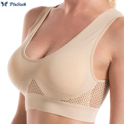 Plus Size Mesh Cutout Sports Bras(2 Packs)