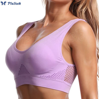 Plus Size Mesh Cutout Sports Bras(2 Packs)