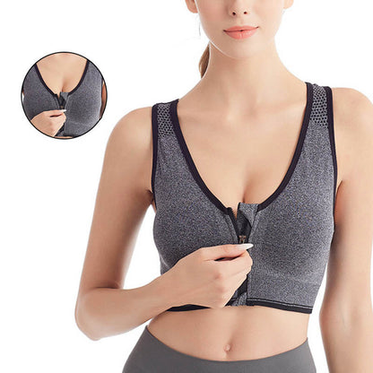 Plus Size Front Zip Comfortable Sports Bras(2 Packs)