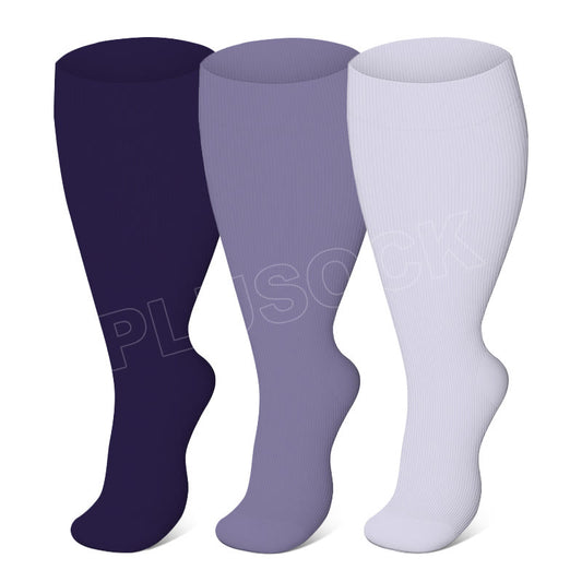 Plus Size Purple Series Compression Socks