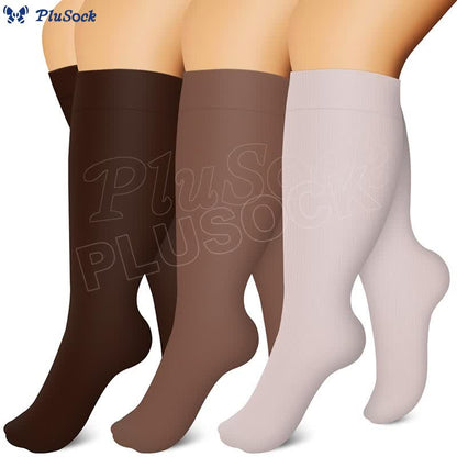 Free Today: Plus Size Brown Series Compression Socks