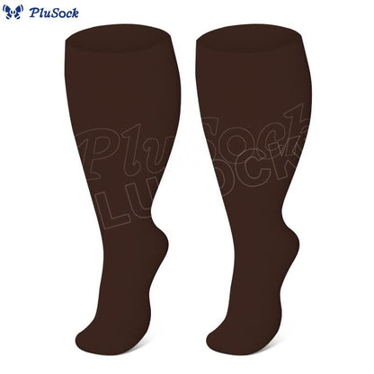 Free Today: Plus Size Brown Series Compression Socks