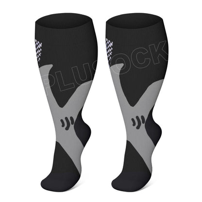 2XL-7XL Plus Size Sport Wine Compression Socks(3 Pairs)