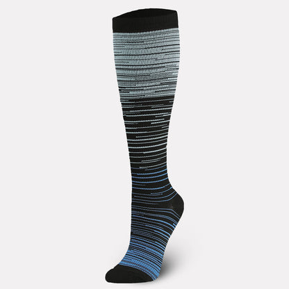 Color Thin Lines Compression Socks(6 Pairs)