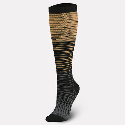 Color Thin Lines Compression Socks(6 Pairs)