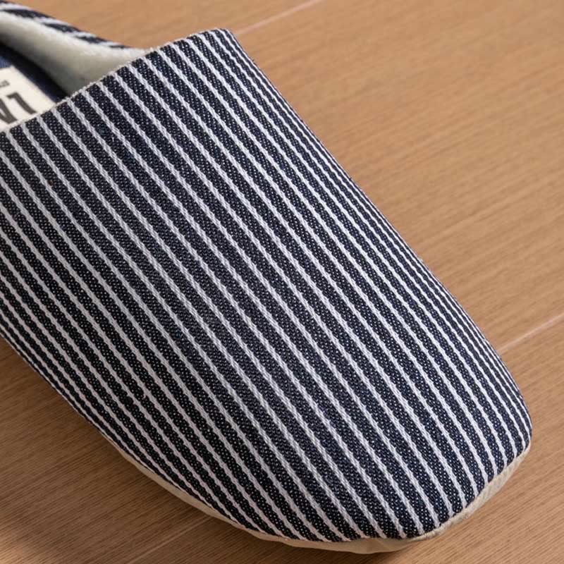 Plus Size Striped Home Slippers