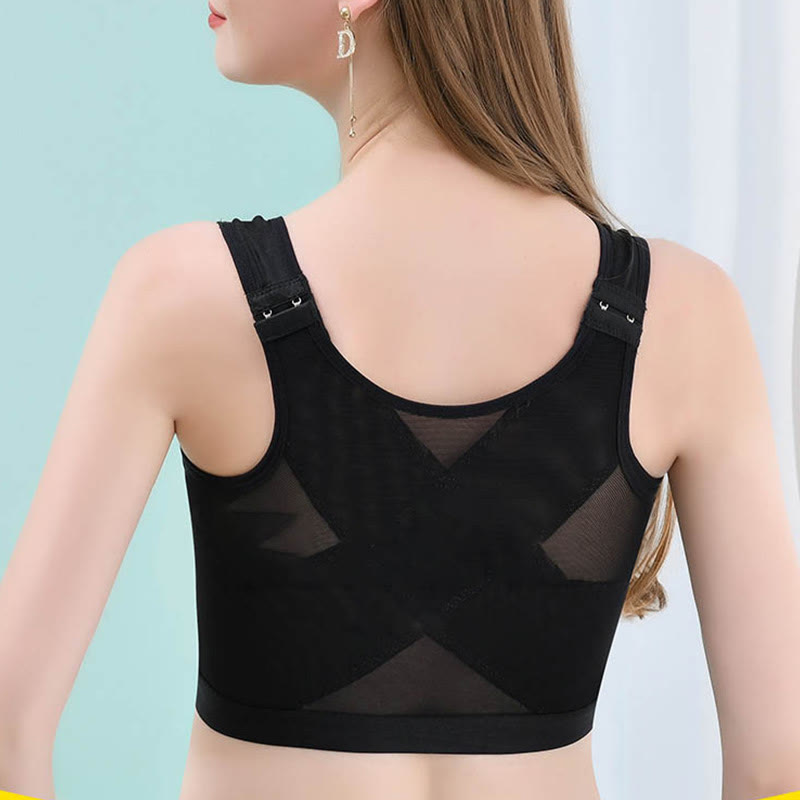 Front hook sports bra plus on sale