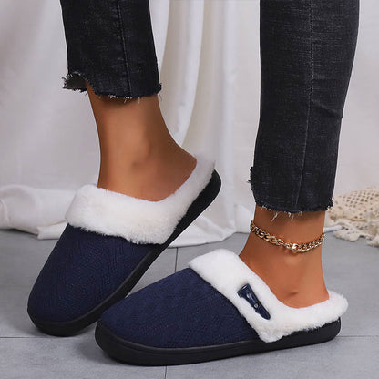 Plus Size Plush Soft Sole Slippers