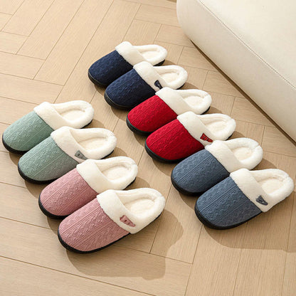 Plus Size Plush Soft Sole Slippers