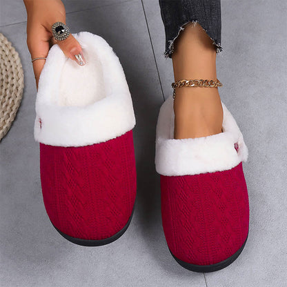 Plus Size Plush Soft Sole Slippers