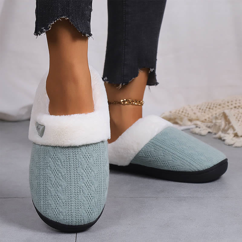 Plus Size Plush Soft Sole Slippers