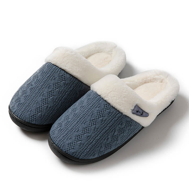 Plus Size Plush Soft Sole Slippers