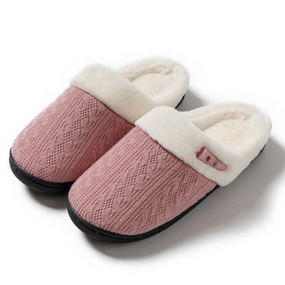 Plus Size Plush Soft Sole Slippers