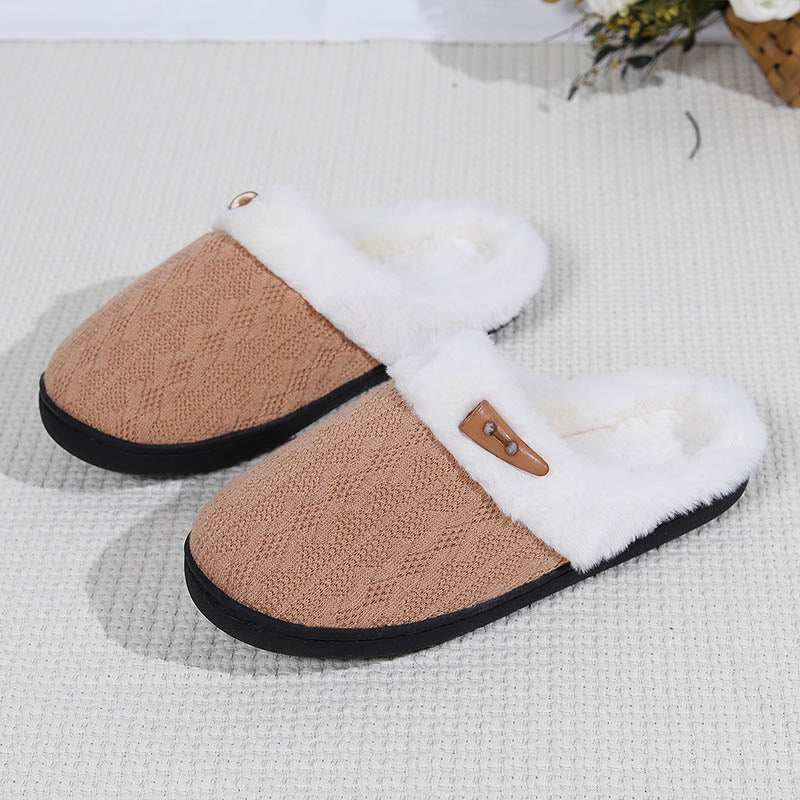 Plus Size Plush Soft Sole Slippers