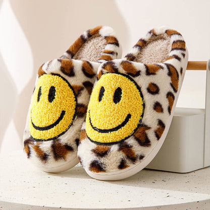 Plus Size Yellow Smiley Face Slippers