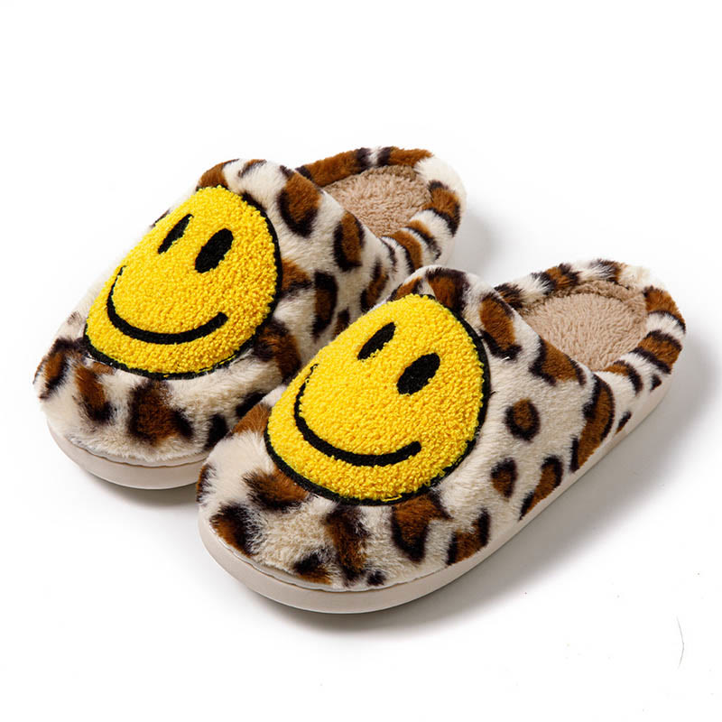 Plus Size Yellow Smiley Face Slippers