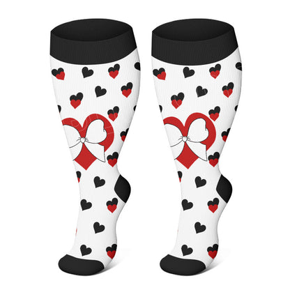 Plus Size Bow Knot Compression Socks