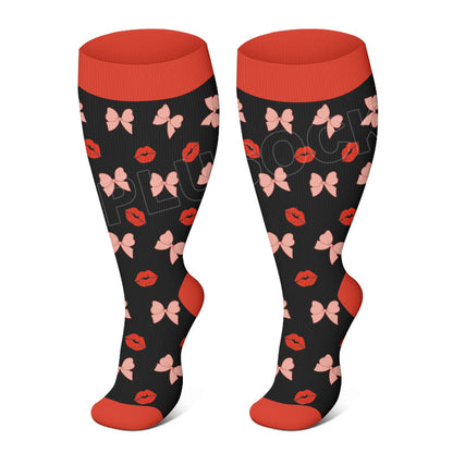 Plus Size Bow Knot Compression Socks