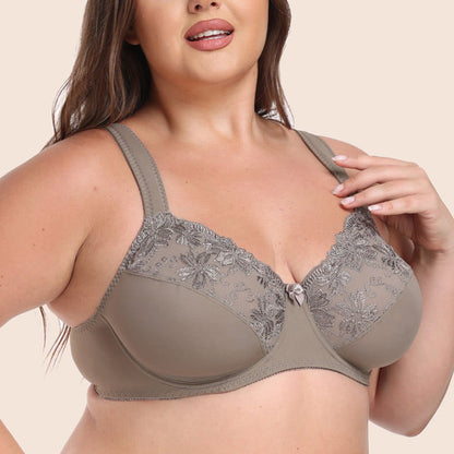 Plus Size Lace Print Full Coverage Bras