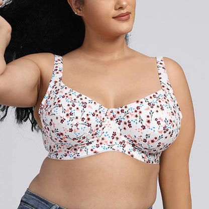 Plus Size Floral Full Coverage Bras